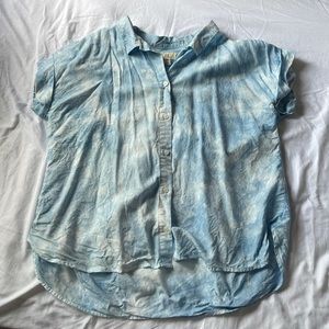 Blue & White Tie Dye Top